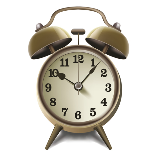 Retro alarm clock design material vector 02  