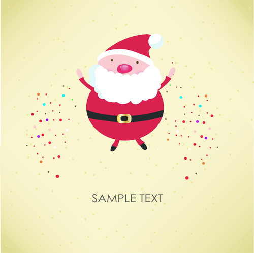 Santa Claus happy christmas vector 02  