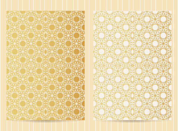 シームレスな金色のパターンのベクトルデザイン01  