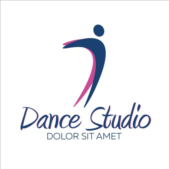 Set of dance studio logos design vector 10  