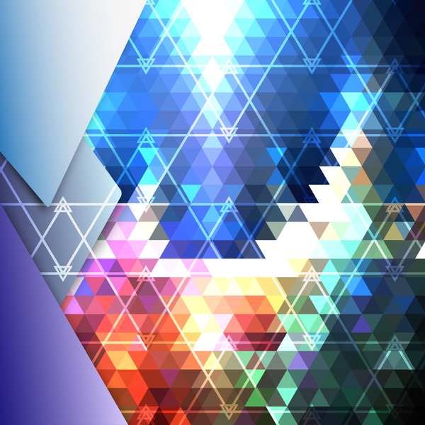 光沢のある三角形抽象的な背景ベクトル  