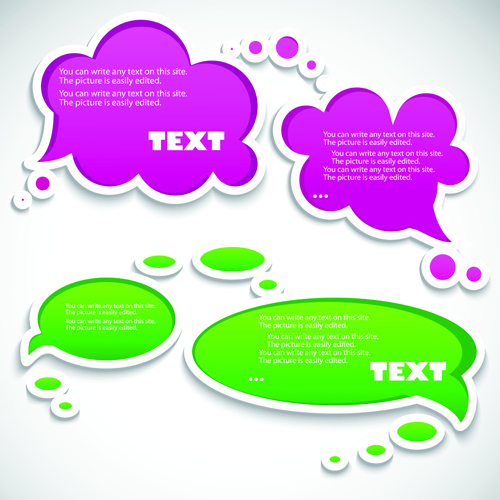 Vector Creative Speech Bubbles elements Set 03  