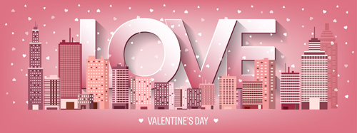 Valentines tay city template vector 19  