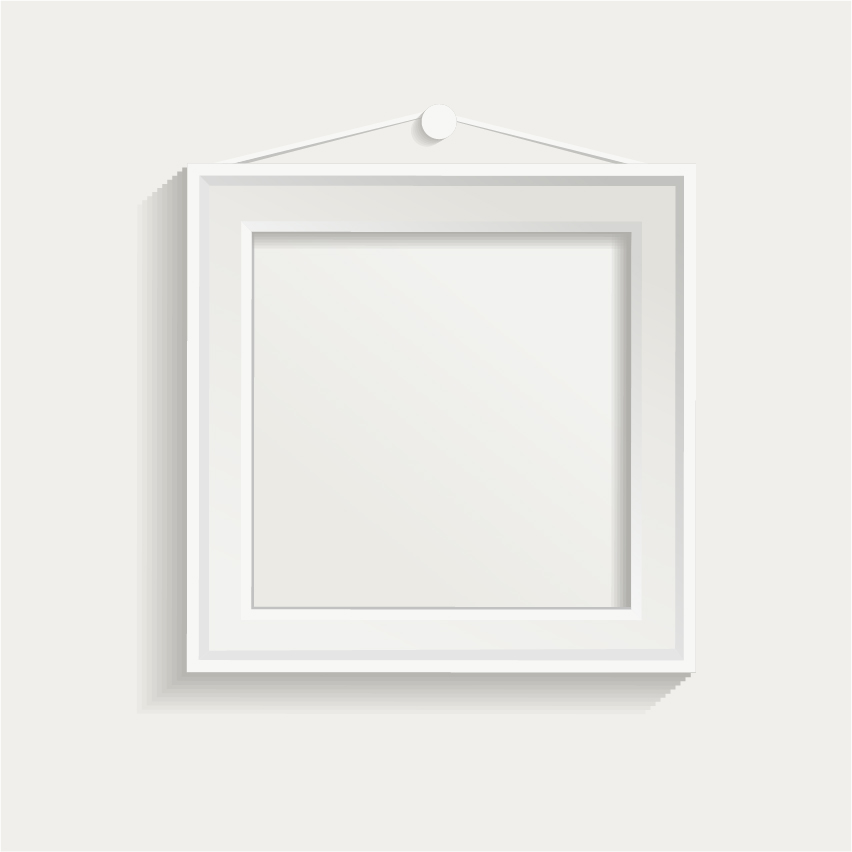 White photo frame set 04 vector  