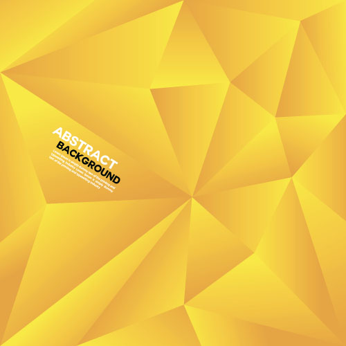 Yellow polygon abstract background vector  