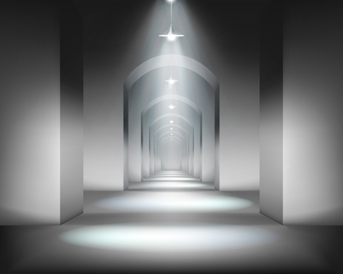 Tunnel and light design elements vector 04  