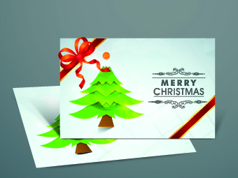 2014 New Year with christmas vector cards 04  
