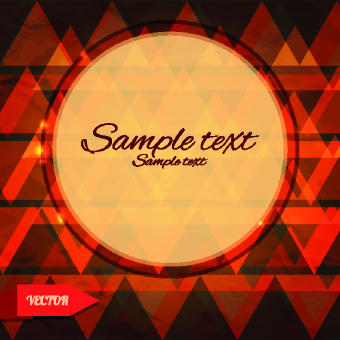 Abstract tangram with frame background vector 02  