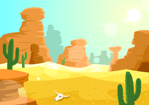 Background desert design elements vector 06  