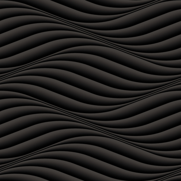 Vecteur seamless texture ondulée noire 06  