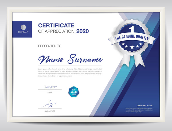 Business certificate template creative design vector 01  