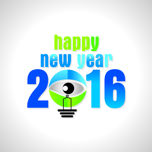 Creative 2016 new year design vector collection 08  