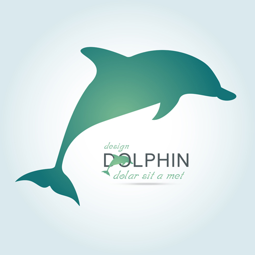 Creative dolphin vector backgrounds 01  