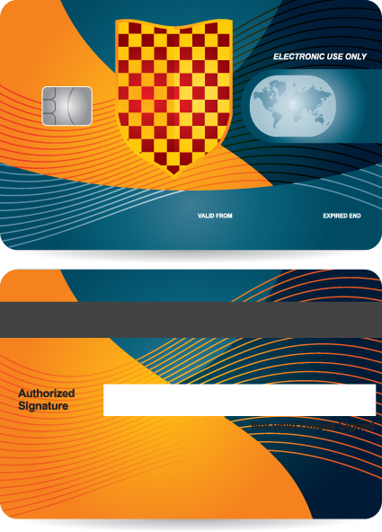 Creative Credit card design vector 02  