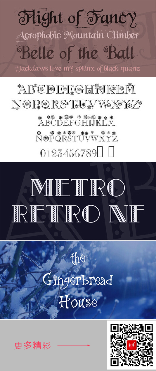 Delicate christmas special fonts  