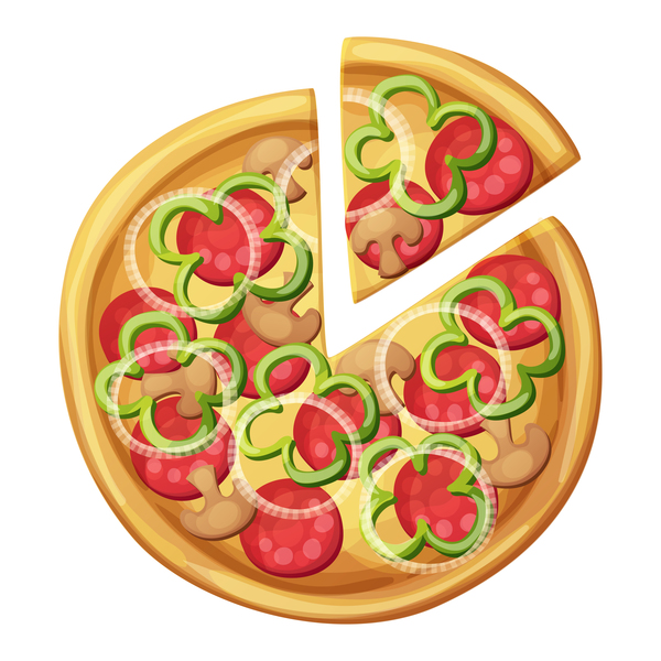 Matériel de vecteur de conception délicieuse pizza 07  