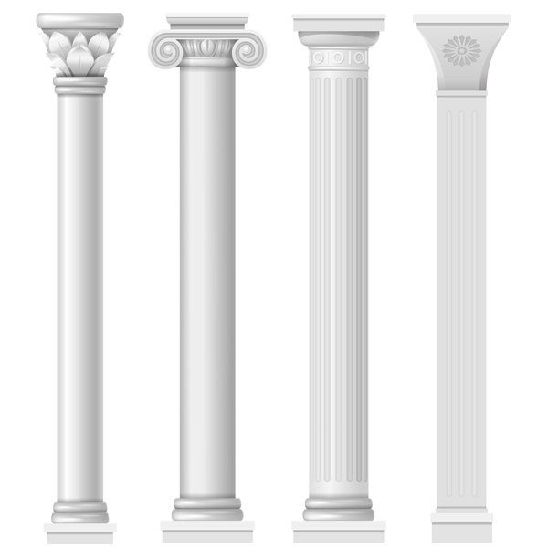 European style architecture columns vector material 04  