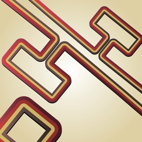 Geometry lines with beige background vector  