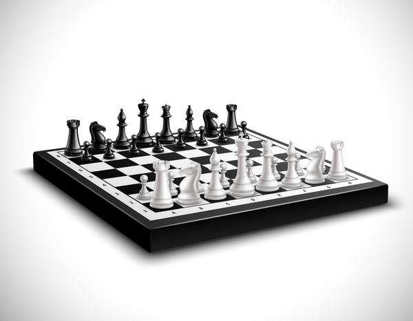 International chess background design vector 02  