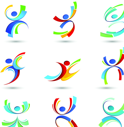 Sport elements logo and icon vector 05  