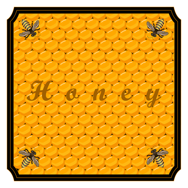 Natural honey vector background material 11  
