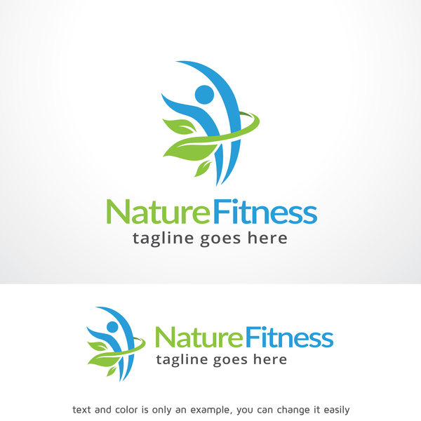 自然のフィットネスのベクトルのロゴ  
