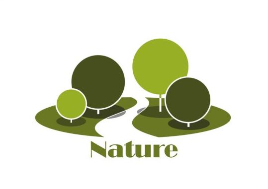 Vecteur de logo vert de nature  