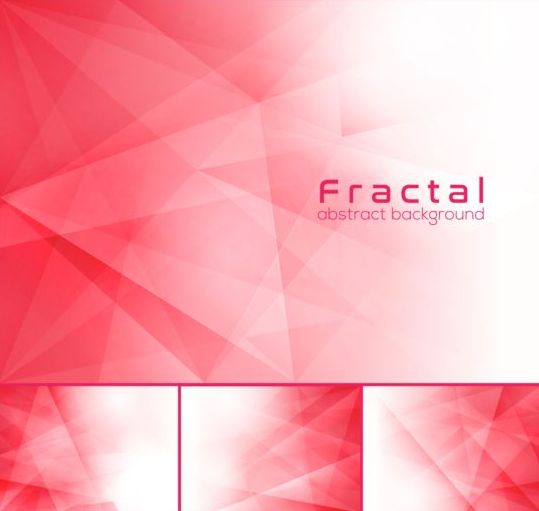 Pink fractal abstract background vector  