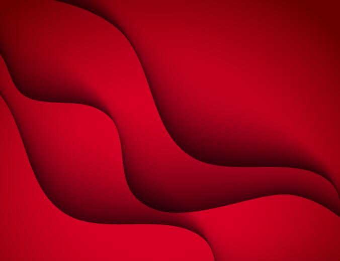 Vecteur abstrait rouge de fond ondulé  