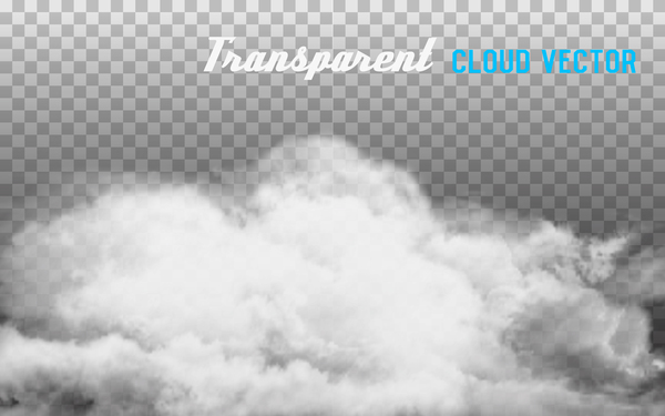透明雲ベクトル材料セット 07  