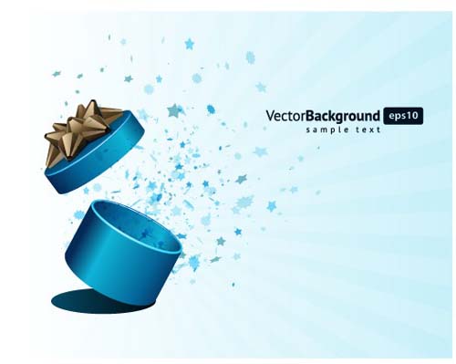 Vector Background with Gift Box set 03  