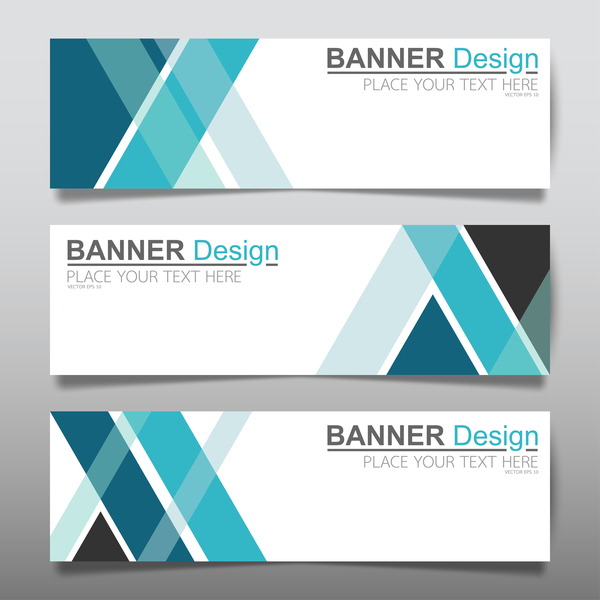 Vector set of modern banners template design 05  