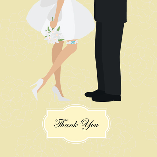 Set of Wedding Invitation cards elements vector graphics 01  