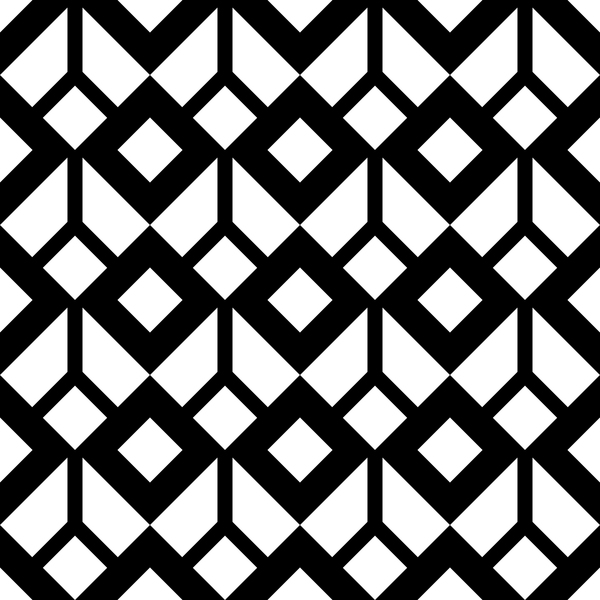 白と黒の幾何学ベクトルシームレスパターン10  