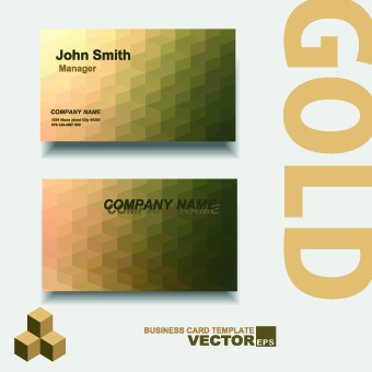 Colored modern business cards vectors 05  