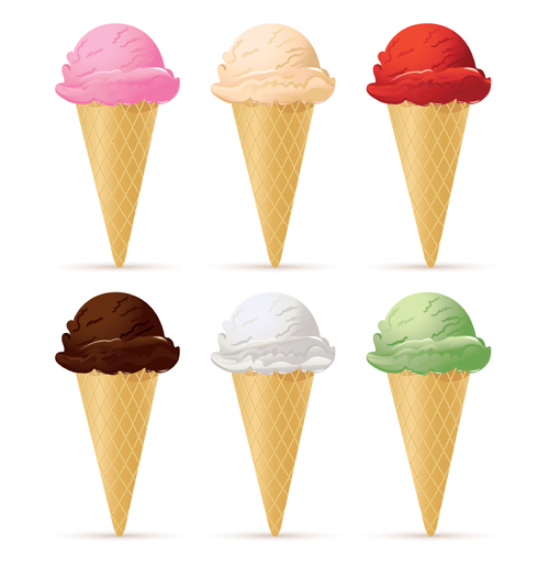 Ice cream Labels design vector 01  
