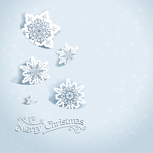 Beautiful snowflakes christmas backgrounds vector 03  