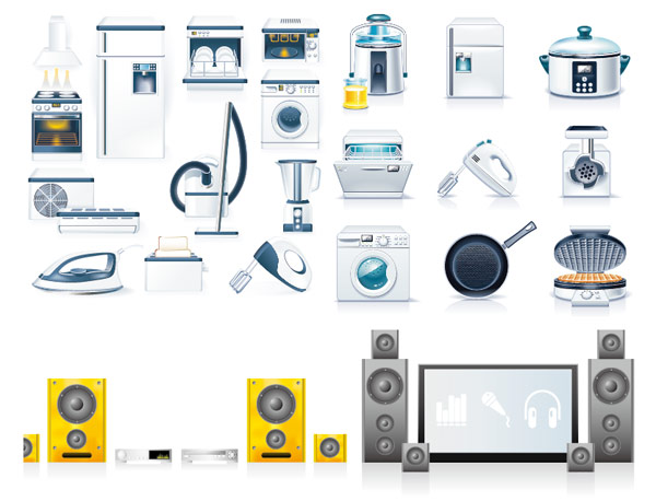 Kitchen appliances Icon vector  