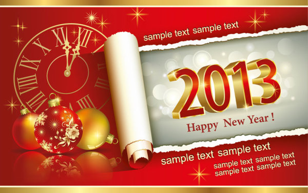 Creative 2013 Christmas decor art vector 03  