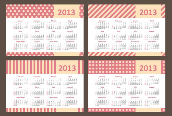 2013 Creative Calendar Collection design vector material 11  