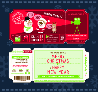2014 Christmas Ticket vector  