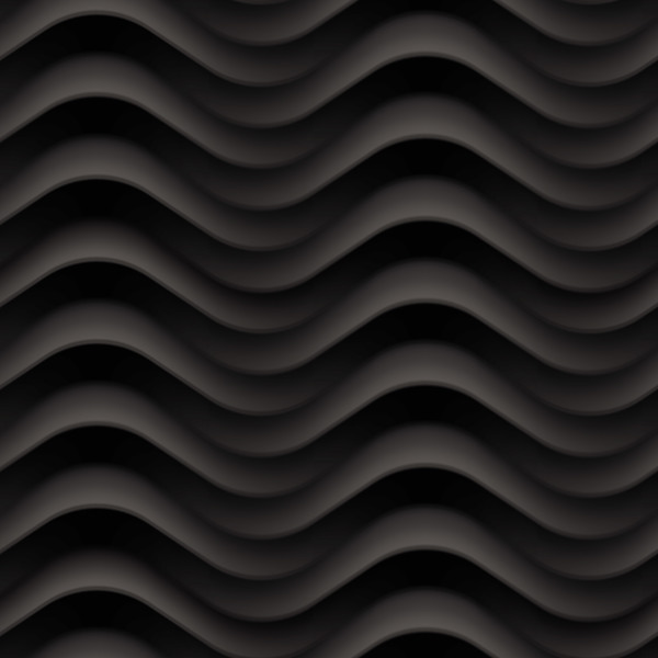 Schwarze gewellte Textur Muster nahtloser Vektor 05  