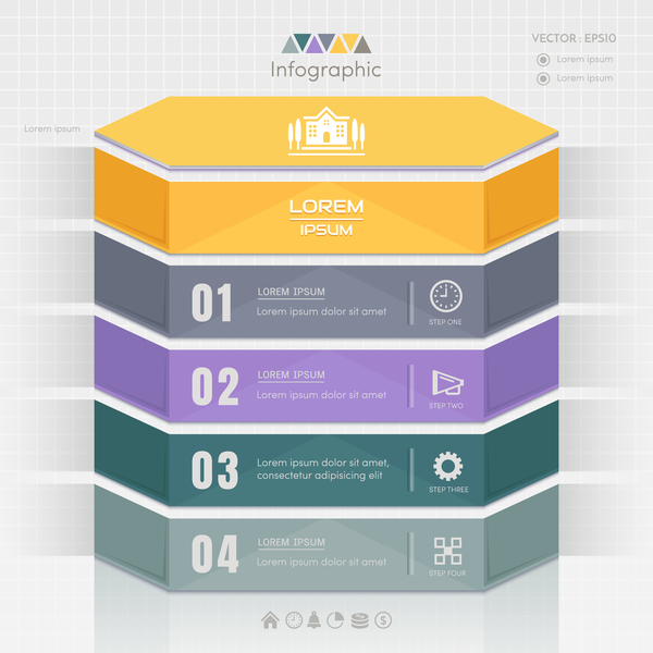 Modèle métier infographie bannière vector 05  