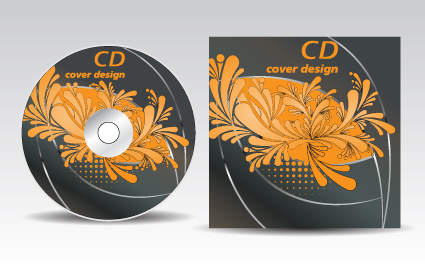 Floral of CD cover design elements 04  