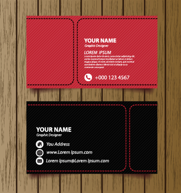 Classic modern business cards vector material 03  