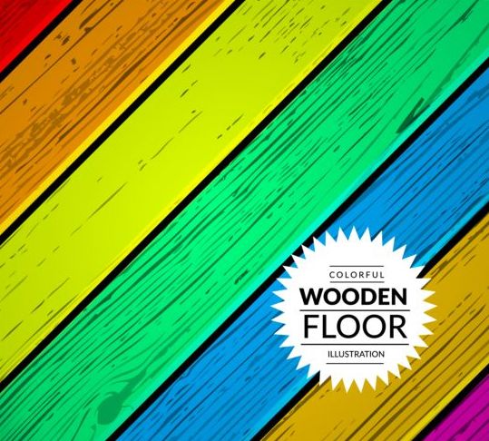 カラフルな木製の床の背景ベクトルイラスト15  