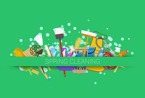 Creative spring cleaning vector background 07  