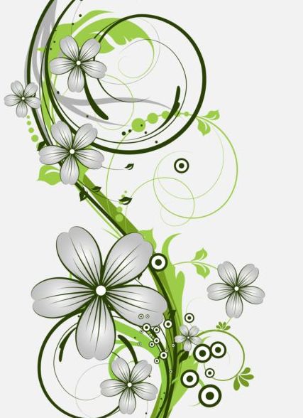 Dekorative Blume locken Design Vektor Hintergrund 10  