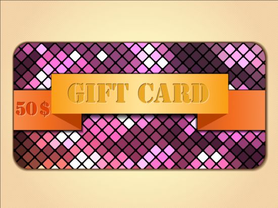 Fashion gift card template vectors 03  