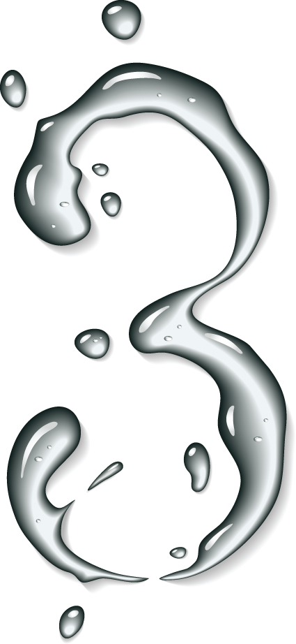 Set of Figures water design elements vector 03  